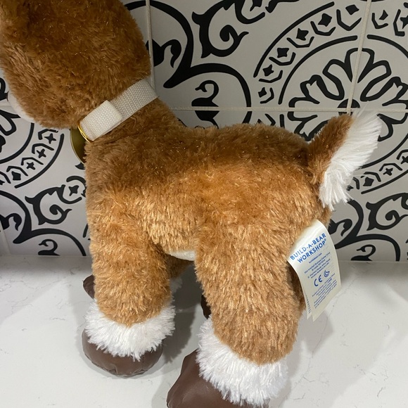 Build a Bear Team Dancer Santa's Reindeer Plush Blue Eyes Tan w/ Vinyl Hooves - Picture 3 of 6